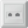 Розетка компьютерная + телефонная 2-м СП W59 RJ45 + RJ11 кат.5E 1А бел. SchE RSI-251TK5E-18 (РСИ-251