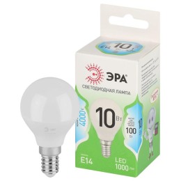 Лампа светодиодная GREEN LINE P45-10W-840-E14 GL 10Вт шар 4000К яркий свет бел. E14 Эра Б0067021