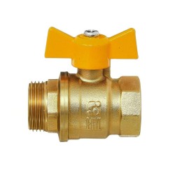 Кран шаровой 11Б27п DN15 PN40 газ вр/нр бабочка серия Standart БАЗ.А11.1.15.НГ.40