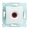 Розетка телевизионная проходная TV Lillium 12дБ с панелью механизм бел. Makel 30001007