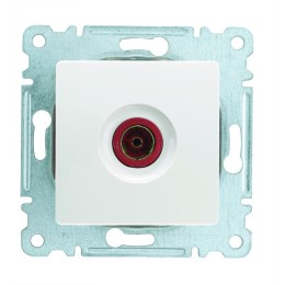 Розетка телевизионная проходная TV Lillium 12дБ с панелью механизм бел. Makel 30001007