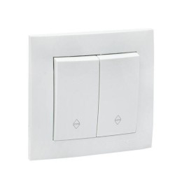 Переключатель проходной 2-кл. СП Валенсия 10А IP20 бел. PROxima EKF EWV10-027-10