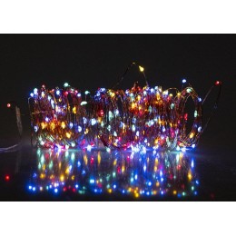 Светильник светодиодный садовый SLR-G03-200M нить 200LED мультицвет с колышком на солнечн. батарее Ф