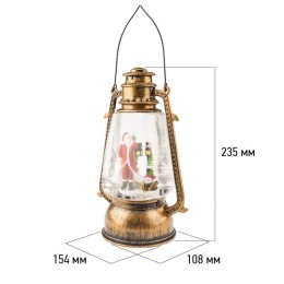 Фонарь декоративный Санта Клаус 1LED тепл. бел. 1.5Вт IP20 эффект снегопада с подсветкой Neon-Night