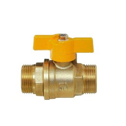 Кран шаровой 11Б27п DN20 PN40 газ нр/нр бабочка серия Standart БАЗ.А12.1.20.НГ.40