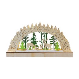 Фигура деревянная "Семейство оленей" 30х5х15.7см 1Вт IP20 с подсветкой Neon-Night 504-026