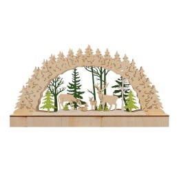 Фигура деревянная "Семейство оленей" 30х5х15.7см 1Вт IP20 с подсветкой Neon-Night 504-026