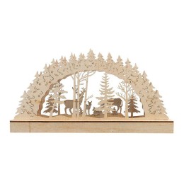 Фигура деревянная "Семейство оленей" 30х5х15.7см 1Вт IP20 с подсветкой Neon-Night 504-026