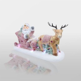 Фигура керамическая "Дед Мороз в санях" 30.5х12.2х17.2см 0.1Вт IP20 Neon-Night 505-029