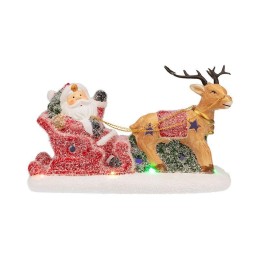 Фигура керамическая "Дед Мороз в санях" 30.5х12.2х17.2см 0.1Вт IP20 Neon-Night 505-029