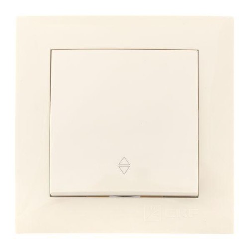 Переключатель проходной 1-кл. СП Валенсия 10А IP20 крем. PROxima EKF EWV10-025-20
