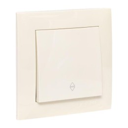 Переключатель проходной 1-кл. СП Валенсия 10А IP20 крем. PROxima EKF EWV10-025-20