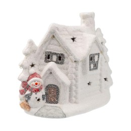 Фигура керамическая "Домик со снеговиком" 26.2х9.5х23.3см 0.1Вт IP20 Neon-Night 505-007