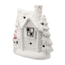 Фигура керамическая "Домик со снеговиком" 26.2х9.5х23.3см 0.1Вт IP20 Neon-Night 505-007