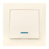 Выключатель 1-кл. СП Валенсия 10А IP20 с индикатором крем. PROxima EKF EWV10-121-20