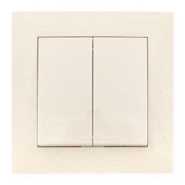 Выключатель 2-кл. СП Валенсия 10А IP20 крем. PROxima EKF EWV10-023-20