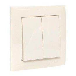 Выключатель 2-кл. СП Валенсия 10А IP20 крем. PROxima EKF EWV10-023-20