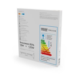 Светильник светодиодный Slim 18Вт 6500К IP20 1560лм 220-240В ДВО круг бел. GAUSS 939111318