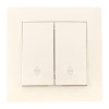 Переключатель проходной 2-кл. СП Валенсия 10А IP20 крем. PROxima EKF EWV10-027-20
