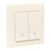 Переключатель проходной 2-кл. СП Валенсия 10А IP20 крем. PROxima EKF EWV10-027-20