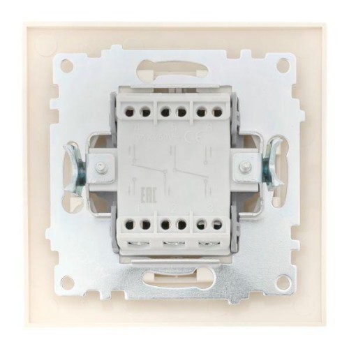 Переключатель проходной 2-кл. СП Валенсия 10А IP20 крем. PROxima EKF EWV10-027-20