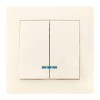 Выключатель 2-кл. СП Валенсия 10А IP20 с индикатором крем. PROxima EKF EWV10-123-20