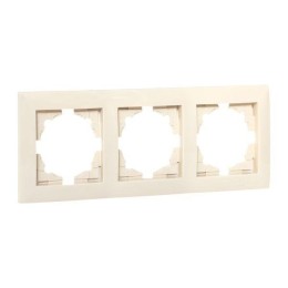 Рамка 3-м Валенсия крем. PROxima EKF EWM-G-303-20
