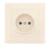 Розетка 1-м СП Валенсия 10А IP20 без заземл. защ. шторки крем. PROxima EKF EWR10-022-20