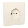 Розетка 1-м СП Валенсия 10А IP20 без заземл. защ. шторки крем. PROxima EKF EWR10-022-20
