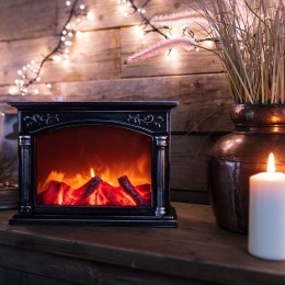 Камин светодиодный "Классика" 33х12х24см эффект живого огня USB и элементы питания 3хC (не в компл.)