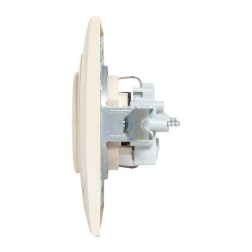 Розетка 1-м СП Валенсия 16А IP20 с заземл. защ. шторки крем. PROxima EKF EWR16-028-20