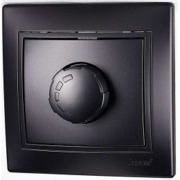 Светорегулятор СП 1000Вт Mira со вставкой черн. бархат LEZARD 701-4242-157