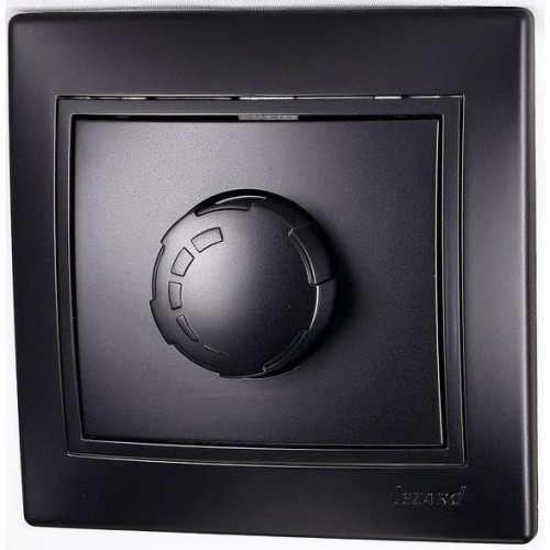 Светорегулятор СП 1000Вт Mira со вставкой черн. бархат LEZARD 701-4242-157