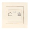 Розетка компьютерная 1-м СП Валенсия RJ45 крем. PROxima EKF EWK01-035-20