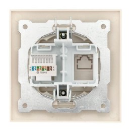 Розетка компьютерная 1-м СП Валенсия RJ45 крем. PROxima EKF EWK01-035-20