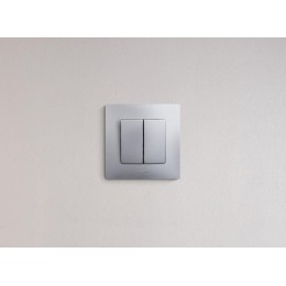 Выключатель 2-кл. СП Etika 10А IP20 250В 10AX авт. зажимы механизм алюм. Leg 672402