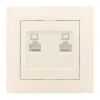 Розетка компьютерная 2-м СП Валенсия RJ45 крем. PROxima EKF EWK02-035-20