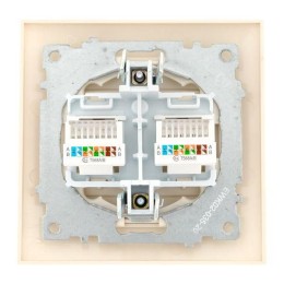 Розетка компьютерная 2-м СП Валенсия RJ45 крем. PROxima EKF EWK02-035-20