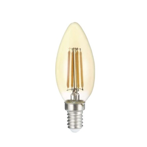 Лампа светодиодная филаментная PLED OMNI 8Вт C35 3000К тепл. бел. E14 230В/50Гц Gold JazzWay 5020917