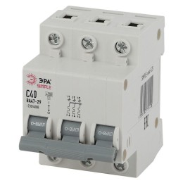 Выключатель автоматический модульный 3п C 40А 4.5кА ВА 47-29 SIMPLE-mod-25 ЭРА Б0039242