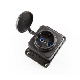 Розетка р резиновом корпусе EMAS EKS116PG1