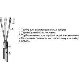 Муфта кабельная концевая внутр. установки 1кВ 5ПКВТп-1 (70-120) Михнево 001043