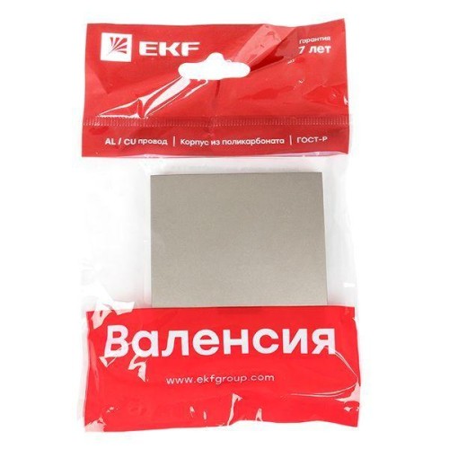 Панель лицевая Валенсия для выключателя 1-кл. с индикатором 10А кашемир PROxima EKF ESV10-L-121-40