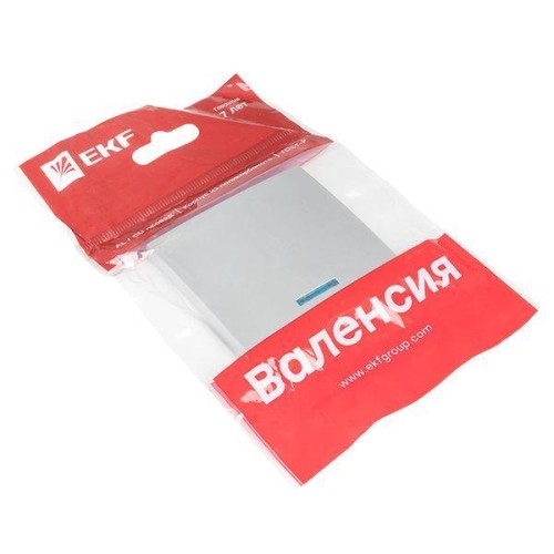 Панель лицевая Валенсия для выключателя 1-кл. с индикатором 10А сталь PROxima EKF ESV10-L-121-30