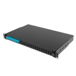 Полка оптическая выдвижная 1U с адатерами 8 х duplex LC ОМ3 в комплекте с лицевой панелью пигтейлами