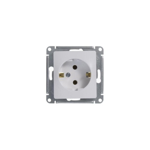 Розетка 1-м СП Glossa 16А IP20 с заземл. механизм бел. SE GSL000143