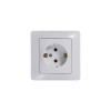 Розетка 1-м СП Glossa 16А IP20 с заземл. механизм бел. SE GSL000143