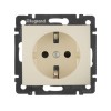 Розетка 1-м СП Valena 16А IP21 230/250В 2P+E с заземл. защ. шторки на винтах механизм сл. кость Leg
