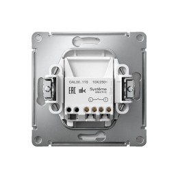 Выключатель 1-кл. ArtGallery 10AX быстрозажим. клем. механизм алюм. SE GAL000311S