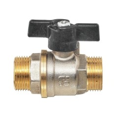 Кран шаровой 11Б27п1 DN20 PN40 нр/нр бабочка никель серия Standart БАЗ.А32.1.20.НГ.40.Н